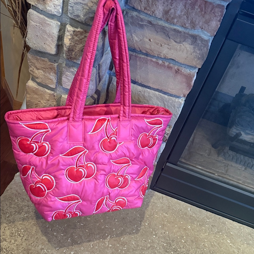 Sincerely Jules Vibrant Pink Cherry Tote